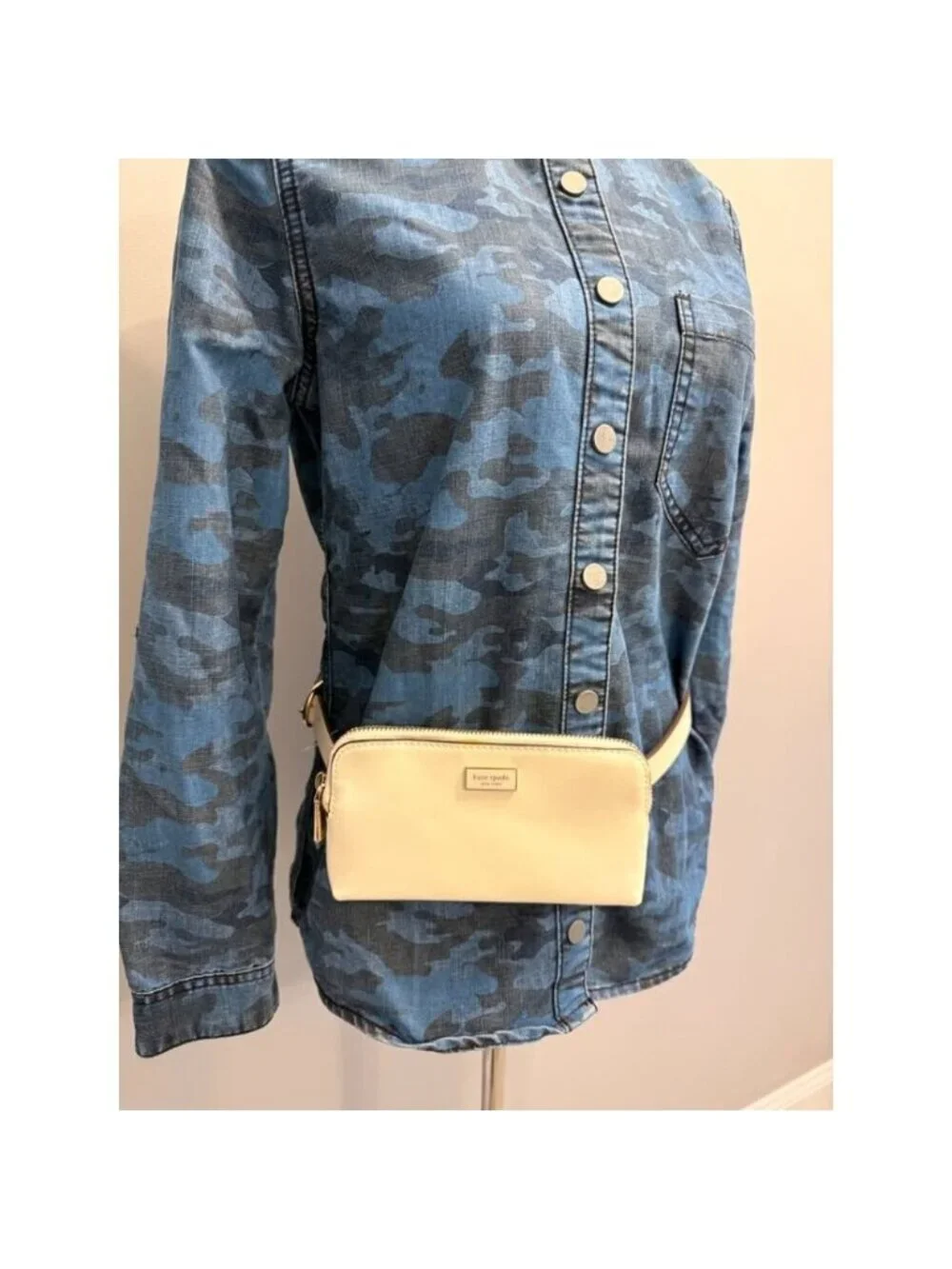 NEW Kate Spade Saffiano Leather zip top belt/sling Small/Medium bag